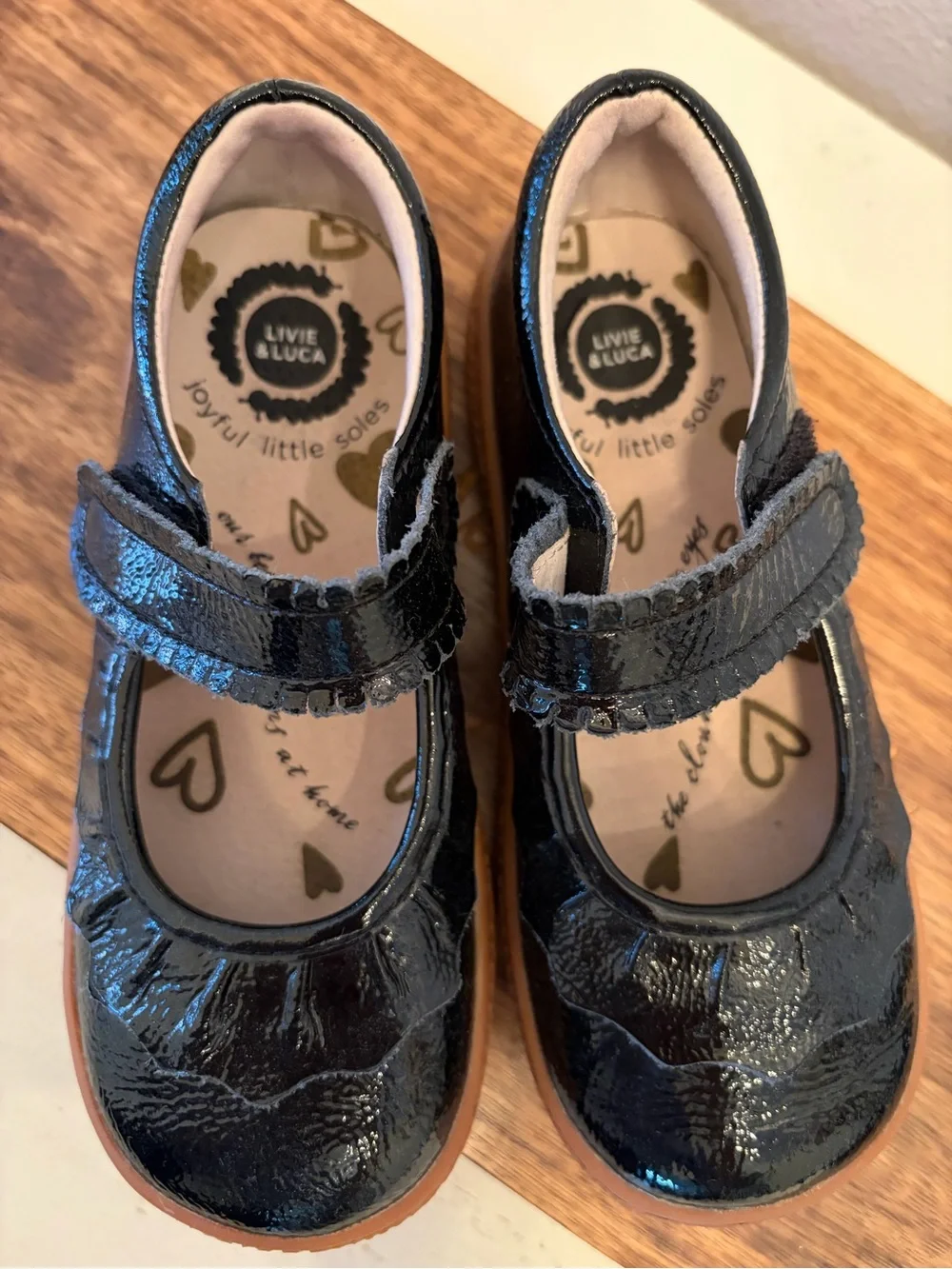 Livie & Luca RUCHE CLASSIC Mary Jane Black Size 12